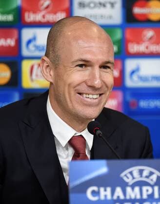 FUSSBALL CHAMPIONS LEAGUE SAISON 2015 2016 ACHTELFINAL HINSPIEL Juventus Turin - FC Bayern Muenchen 22.02.2016 Pressekonferenz FC Bayern Muenchen; Arjen Robben 