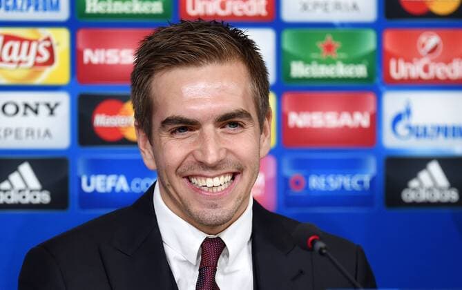 FUSSBALL CHAMPIONS LEAGUE SAISON 2015 2016 ACHTELFINAL HINSPIEL Juventus Turin - FC Bayern Muenchen 22.02.2016 Pressekonferenz FC Bayern Muenchen; Philipp Lahm 