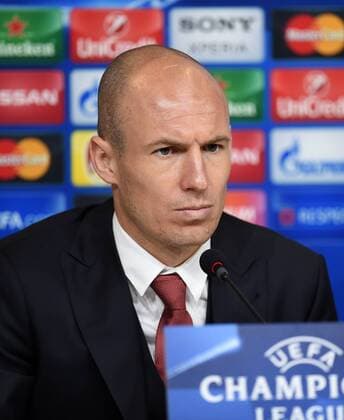 FUSSBALL CHAMPIONS LEAGUE SAISON 2015 2016 ACHTELFINAL HINSPIEL Juventus Turin - FC Bayern Muenchen 22.02.2016 Pressekonferenz FC Bayern Muenchen; Arjen Robben 