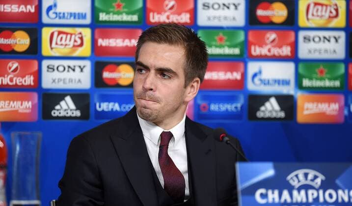 FUSSBALL CHAMPIONS LEAGUE SAISON 2015 2016 ACHTELFINAL HINSPIEL Juventus Turin - FC Bayern Muenchen 22.02.2016 Pressekonferenz FC Bayern Muenchen; Philipp Lahm 