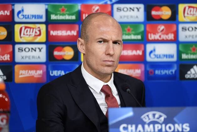 FUSSBALL CHAMPIONS LEAGUE SAISON 2015 2016 ACHTELFINAL HINSPIEL Juventus Turin - FC Bayern Muenchen 22.02.2016 Pressekonferenz FC Bayern Muenchen; Arjen Robben 