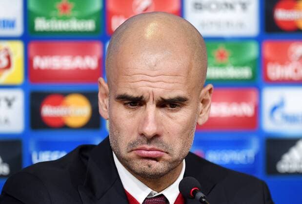 FUSSBALL CHAMPIONS LEAGUE SAISON 2015 2016 ACHTELFINAL HINSPIEL Juventus Turin - FC Bayern Muenchen 22.02.2016 Pressekonferenz FC Bayern Muenchen; Trainer Pep Guardiola 