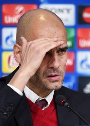 FUSSBALL CHAMPIONS LEAGUE SAISON 2015 2016 ACHTELFINAL HINSPIEL Juventus Turin - FC Bayern Muenchen 22.02.2016 Pressekonferenz FC Bayern Muenchen; Trainer Pep Guardiola 