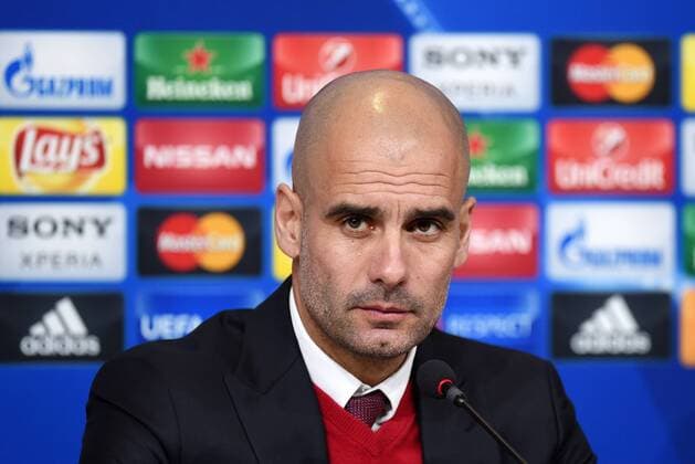 FUSSBALL CHAMPIONS LEAGUE SAISON 2015 2016 ACHTELFINAL HINSPIEL Juventus Turin - FC Bayern Muenchen 22.02.2016 Pressekonferenz FC Bayern Muenchen; Trainer Pep Guardiola 