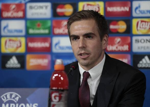 Feb. 22, 2016 - Turin, Italy - Philipp Lahm (21) during the press conference PK Pressekonferenz on the eve of the Champions League match between Juventus FC and FC Bayern Mnchen at the Juventus Stadium in Turin, February 22, 2016. Juventus Vs Bayern Monaco - Press Conference  - ZUMAn230
