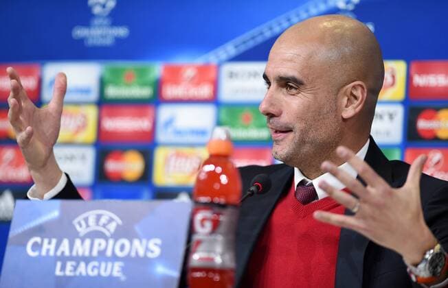 FUSSBALL CHAMPIONS LEAGUE SAISON 2015 2016 ACHTELFINAL HINSPIEL Juventus Turin - FC Bayern Muenchen 22.02.2016 Pressekonferenz FC Bayern Muenchen; Trainer Pep Guardiola 