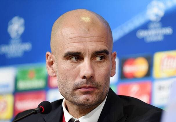 FUSSBALL CHAMPIONS LEAGUE SAISON 2015 2016 ACHTELFINAL HINSPIEL Juventus Turin - FC Bayern Muenchen 22.02.2016 Pressekonferenz FC Bayern Muenchen; Trainer Pep Guardiola 