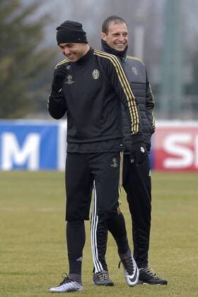 Simone Zaza e Massimiliano Allegri Vinovo (Torino) 22-02-2016, Football Calcio 2015 2016, Training Juventus Turin Training Foto FilippoxAlfero Insidefoto alferoxfilippo