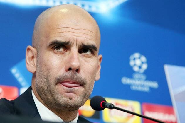 Bilder des Tages - SPORT Turin Trainer Pep Guardiola (FC Bayern Muenchen), Pressekonferenz, Juventus FC vs.FC Bayern Muenchen, Fussball, Champions League Achtelfinale, 22.02.2016, Copyright: Langer Eibner-Pressefoto EP_HLR