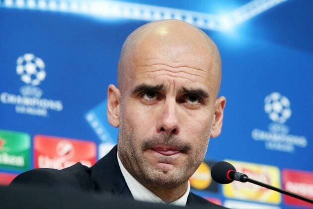 Turin Trainer Pep Guardiola (FC Bayern Muenchen), Pressekonferenz, Juventus FC vs.FC Bayern Muenchen, Fussball, Champions League Achtelfinale, 22.02.2016, Copyright: Langer Eibner-Pressefoto EP_HLR