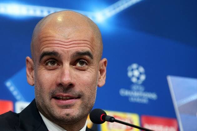 Turin Trainer Pep Guardiola (FC Bayern Muenchen), Pressekonferenz, Juventus FC vs.FC Bayern Muenchen, Fussball, Champions League Achtelfinale, 22.02.2016, Copyright: Langer Eibner-Pressefoto EP_HLR