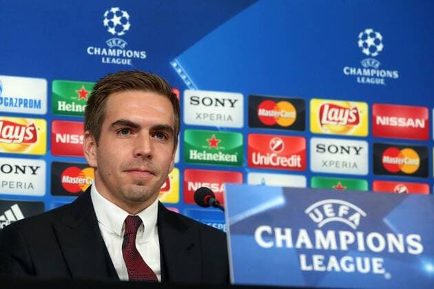Turin Philipp Lahm (FC Bayern Muenchen), Pressekonferenz, Juventus FC vs.FC Bayern Muenchen, Fussball, Champions League Achtelfinale, 22.02.2016, Copyright: Langer Eibner-Pressefoto EP_HLR