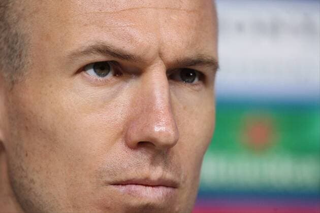 Turin Arjen Robben (FC Bayern Muenchen), Pressekonferenz, Juventus FC vs.FC Bayern Muenchen, Fussball, Champions League Achtelfinale, 22.02.2016, Copyright: Langer Eibner-Pressefoto EP_HLR