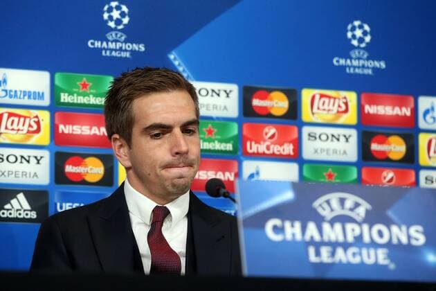 Turin Philipp Lahm (FC Bayern Muenchen), Pressekonferenz, Juventus FC vs.FC Bayern Muenchen, Fussball, Champions League Achtelfinale, 22.02.2016, Copyright: Langer Eibner-Pressefoto EP_HLR
