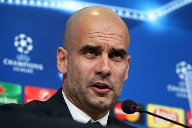 Turin Trainer Pep Guardiola (FC Bayern Muenchen), Pressekonferenz, Juventus FC vs.FC Bayern Muenchen, Fussball, Champions League Achtelfinale, 22.02.2016, Copyright: Langer Eibner-Pressefoto EP_HLR
