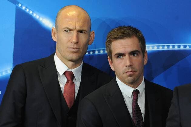 Football - soccer: UEFA Champions League, PK FC Bayern München, arjen robben, Philipp Lahm xHOCHxZWEIx xItalyxPhotoxPressx 