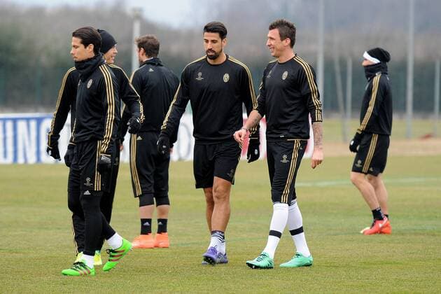 Football - soccer: UEFA Champions League, Training Juventus Turin, sami khedira, mandzukic mario xHOCHxZWEIx xItalyxPhotoxPressx 