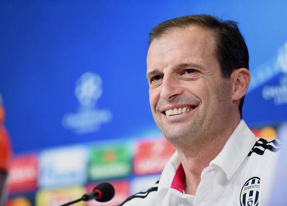 FUSSBALL CHAMPIONS LEAGUE SAISON 2015 2016 ACHTELFINAL HINSPIEL Juventus Turin - FC Bayern Muenchen 22.02.2016 Pressekonferenz Juventus Turin; Trainer Massimiliano Allegri 