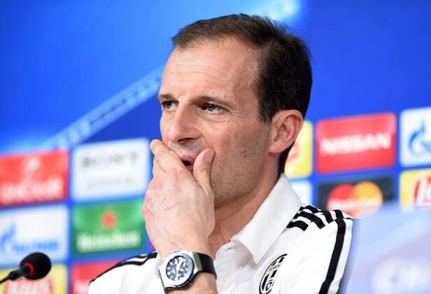 FUSSBALL CHAMPIONS LEAGUE SAISON 2015 2016 ACHTELFINAL HINSPIEL Juventus Turin - FC Bayern Muenchen 22.02.2016 Pressekonferenz Juventus Turin; Trainer Massimiliano Allegri 