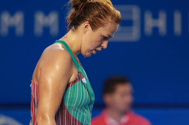 Russian Anastasia Pavlyuchenkova in action against Polish Ursula Radwanska, during a match of the Mexican Open in Acapulco, Mexico, on 22 February 2016. The event runs from 22 to 27 February 2016. EFE Alex Cruz Mexican Open in Acapulco !ACHTUNG: NUR REDAKTIONELLE NUTZUNG!  MEX43 20160223-635917910538922791