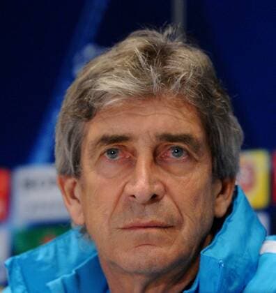 Feb. 23, 2016 - Kiev, Ukraine - Manchester City s head coach Manuel Pellegrini, from Chile, attends a press conference PK Pressekonferenz at Olimpiyskiy Stadium in Kiev, Ukraine, Tuesday Feb. 23, 2016. Manchester City and Dynamo Kiev will play on Wednesday in a Champions League, Round of 16, first leg soccer match in Kiev. Manchester City FC Training and Press Conference  - ZUMAn230
