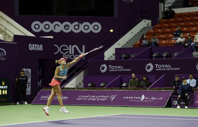 Doha Qatar, Tennis 2016 Qatat Total Open v.L.:Angelique Kerber ,Deutschland