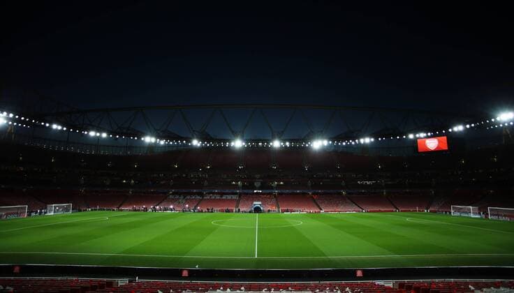 FuÃŸball, Champions League, FC Arsenal, Vor Spielbeginn 23.02.2016. Emirates Stadium, London, England. UEFA Champions League. Arsenal. The Emirates Stadium Prepares for the match xMarkxKertonx  ActionPlus11710335