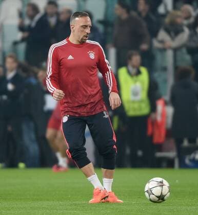 Fußball, Champions League, Juventus Turin - FC Bayern München 23.02.2016, xjhx, Fussball Champions League, Juventus Turin - FC Bayern Muenchen, emspor, v.l. Franck Ribery (FC Bayern Muenchen) FREISTELLER