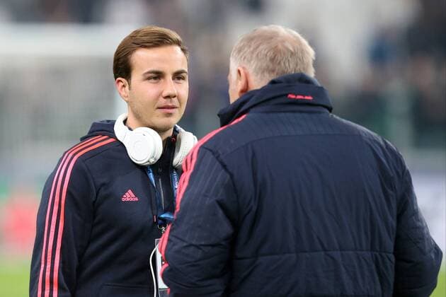 Turin Mario Goetze (FC Bayern Muenchen) Co-Trainer Hermann Gerland (FC Bayern Muenchen), Juventus FC vs.FC Bayern Muenchen, Fussball, Champions League Achtelfinale, 23.02.2016, Copyright: Langer Eibner-Pressefoto EP_HLR