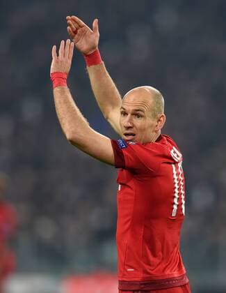 FUSSBALL CHAMPIONS LEAGUE SAISON 2015 2016 ACHTELFINAL HINSPIEL Juventus Turin - FC Bayern Muenchen 23.02.2016 Arjen Robben (FC Bayern Muenchen) 