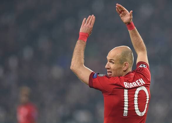 FUSSBALL CHAMPIONS LEAGUE SAISON 2015 2016 ACHTELFINAL HINSPIEL Juventus Turin - FC Bayern Muenchen 23.02.2016 Arjen Robben (FC Bayern Muenchen) 