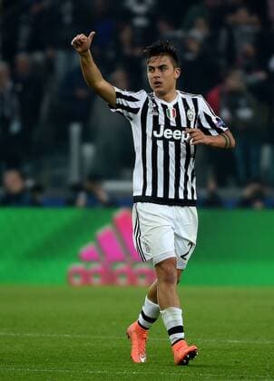 Fußball, Champions League, Juventus Turin - FC Bayern München 23.02.2016, xjhx, Fussball Champions League, Juventus Turin - FC Bayern Muenchen, emspor, v.l. Paulo Dybala (Juventus Turin) Torjubel, Goal celebration, celebrate the goal zum 1:2