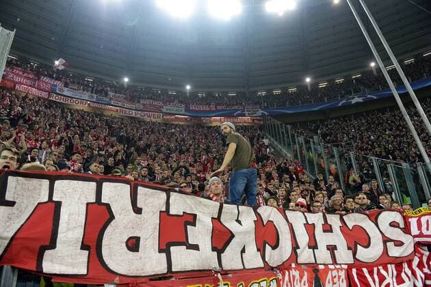 Bayern Supporters 23-02-2016 Juventus Stadium, Football Champions League 2015 2016 Round of 16 FC Bayern München . filippoxalfero
