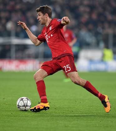 FUSSBALL CHAMPIONS LEAGUE SAISON 2015 2016 ACHTELFINALE HINSPIEL Juventus Turin - FC Bayern Muenchen 23.02.2016 Thomas Mueller (FC Bayern Muenchen) 