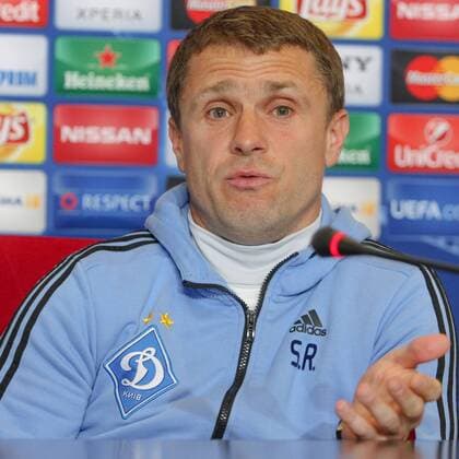 Feb. 23, 2016 - Kiev, ukraine - A retired Ukrainian football forward turned midfielder, who is currently managing the Ukrainian club FC Dynamo Kyiv Serhiy Rebrov is seen during a press conference PK Pressekonferenz at the training camp of the team, in Kiev, Ukraine, 23 February, 2016. FC Dynamo Kyiv will face Manchester City in the UEFA Champions League round of 16 football match,on 24 February,2016. FC Dynamo Kyiv manager Serhii Rebrov press conference  - ZUMAn230
