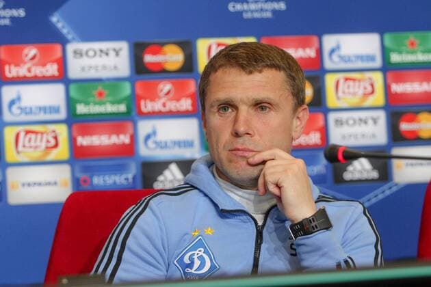 Feb. 23, 2016 - Kiev, ukraine - A retired Ukrainian football forward turned midfielder, who is currently managing the Ukrainian club FC Dynamo Kyiv Serhiy Rebrov is seen during a press conference PK Pressekonferenz at the training camp of the team, in Kiev, Ukraine, 23 February, 2016. FC Dynamo Kyiv will face Manchester City in the UEFA Champions League round of 16 football match,on 24 February,2016. FC Dynamo Kyiv manager Serhii Rebrov press conference  - ZUMAn230