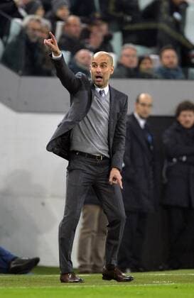 23.02.2016, Fussball Championsleague 2015 2016, Achtelfinale, Juventus Turin - FC Bayern München, in der Juventus Arena, Turin (Italien). Trainer Pep Guardiola (FC Bayern München) in Rage, 