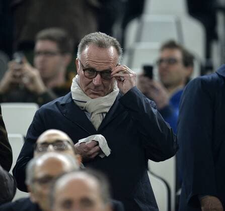 23.02.2016, Fussball Championsleague 2015 2016, Achtelfinale, Juventus Turin - FC Bayern München, in der Juventus Arena, Turin (Italien). Vorstandsvorsitzender Karl-Heinz Rummenigge (FC Bayern München) unzufrieden. 