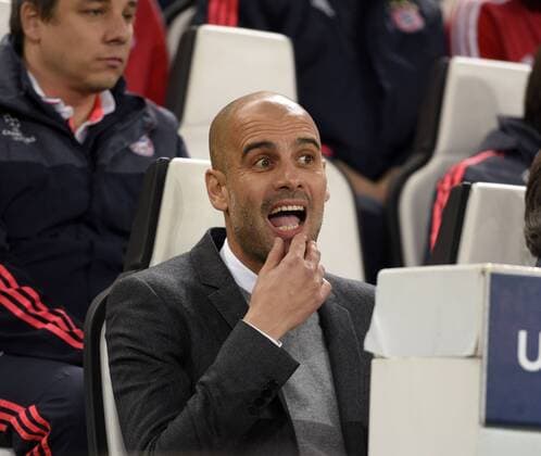 23.02.2016, Fussball Championsleague 2015 2016, Achtelfinale, Juventus Turin - FC Bayern München, in der Juventus Arena, Turin (Italien). Trainer Pep Guardiola (FC Bayern München) nachdenklich, 