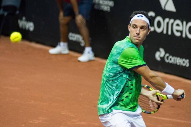 Feb. 23, 2016 - Sao Paulo, sao Paulo, Brazil - Marco Cecchinato (ITA) during match of Brasil Open 2016 Tennis tournament in Sao Paulo, Brazil. Brasil Open 2016 - ZUMAm145