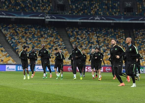 Feb. 23, 2016 - Kiev, Ukraine - The open training of FC Manchester City (Manchester, England) before the match 1 8 finals of the Champions League with FC Dynamo (Kiev, Ukraine) at the NSC Olympic in Kiev. Soccer 2016 - FC Dynamo vs Manchester City - ZUMAp133