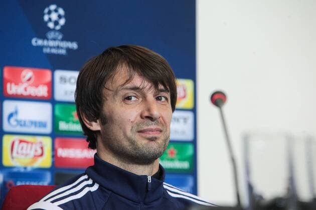 Feb. 23, 2016 - Kiev, Ukraine - The player of FC Dynamo (Kiev) Oleksandr Shovkovskiy during a press conference PK Pressekonferenz before the match 1 8 finals of the Champions League between FC Dynamo (Kiev, Ukraine) and FC Manchester City (Manchester, England) in Kiev. Soccer 2016 - FC Dynamo vs Manchester City - ZUMAp133