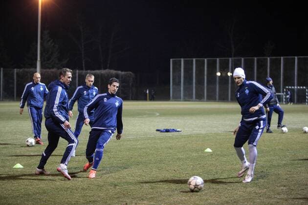 Feb. 23, 2016 - Kiev, Ukraine - The open training of FC Dynamo (Kiev) before the match 1 8 finals of the Champions League with FC Manchester City (Manchester, England) Kiev. Soccer 2016 - FC Dynamo vs Manchester City - ZUMAp133
