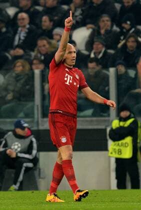 Football - soccer: UEFA Champions League, Juventus Turin - FC Bayern München, arjen robben xHOCHxZWEIx xItalyxPhotoxPressx 