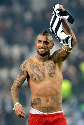 Football - soccer: UEFA Champions League, Juventus Turin - FC Bayern München, Arturo Vidal xHOCHxZWEIx xItalyxPhotoxPressx 