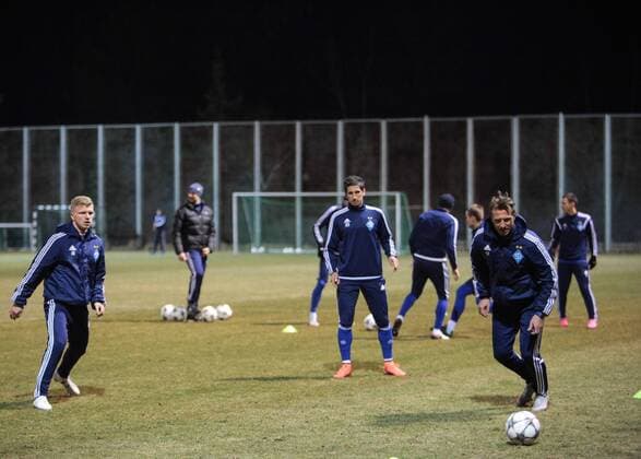 Feb. 23, 2016 - Kiev, Ukraine - The open training of FC Dynamo (Kiev) before the match 1 8 finals of the Champions League with FC Manchester City (Manchester, England) in Kiev. FC Dynamo press conference PK Pressekonferenz and open traning - ZUMAp133