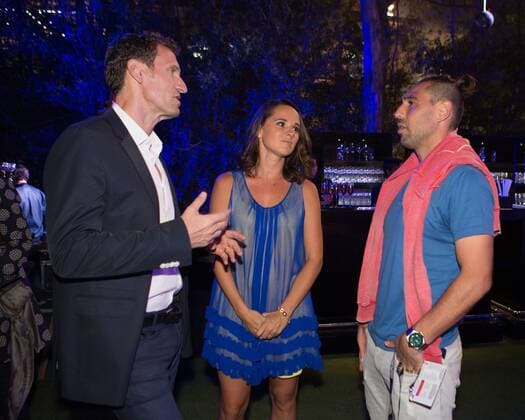 Dubai ATP Tennis Herren Players Party,Patrik Kuehnen, Ehefrau Katharina und Marcos Baghdatis (CYP), Tennis - Dubai Duty Free Tennis Championships - ATP - - Dubai - - United Arab Emirates - 23 February 2016. Â