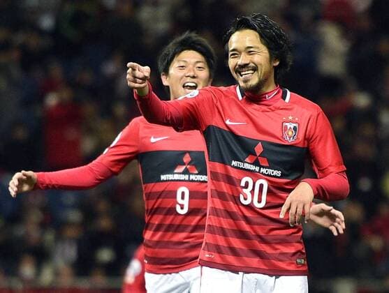 Fußball, AFC Champions League, Urawa Red Diamonds - Sydney FC Urawa Reds vs Sydney FC in ACL Group H Shinzo Koroki of Urawa Reds (30) celebrates after scoring the team s second goal on a penalty kick during the second half of an Asian Champions League Group H game against Australia s Sydney FC in Saitama, near Tokyo, on Feb. 24, 2016. 