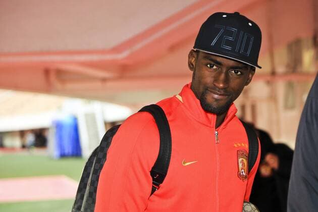 GUANGZHOU, CHINA - FEBRUARY 24: (CHINA OUT) Jackson Martinez of Guangzhou Evergrande arrives at Tianhe Center prior to the AFC Champions League Group H match between Guangzhou Evergrande and Pohang Steelers on February 24, 2016 in Guangzhou, China.  CFP480104031 