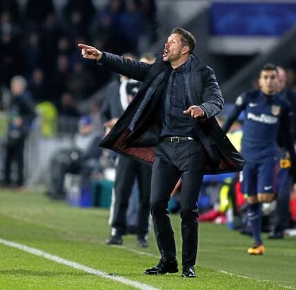 First leg of 1 8 round of the Champions League played between PSV Eindhoven and Atletico Madrid. In this picture, Simeone. xJOSExA.xGARCIAx 